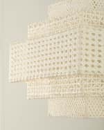 Image 5 of 6: Neiman Marcus Wicker 28.5" 2-Light Chandelier