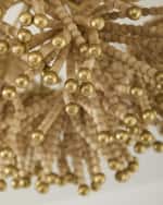 Image 4 of 6: Neiman Marcus Beaded Flower Burst 3-Light Flush Mount