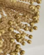 Image 5 of 6: Neiman Marcus Beaded Flower Burst 3-Light Flush Mount