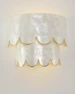Image 2 of 4: Neiman Marcus Scalloped Sconce