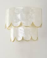 Image 3 of 4: Neiman Marcus Scalloped Sconce