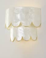 Image 4 of 4: Neiman Marcus Scalloped Sconce