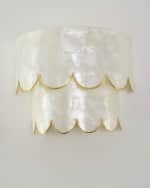 Image 1 of 4: Neiman Marcus Scalloped Sconce