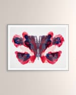 Image 1 of 2: Four Hands "Pink Butterfly" Framed Giclee by Kim Whiteside