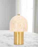 Image 2 of 2: Couture Lamps Travertine Rechargeable 10.5" Table Lamp