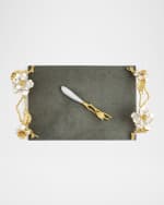 Image 3 of 5: Michael Aram Gardenia Cheeseboard with Knife