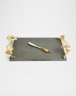 Image 1 of 5: Michael Aram Gardenia Cheeseboard with Knife