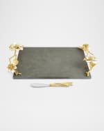 Image 4 of 5: Michael Aram Gardenia Cheeseboard with Knife