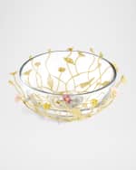 Image 2 of 6: Michael Aram Wildflowers Serving Glass Bowl