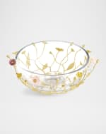 Image 3 of 6: Michael Aram Wildflowers Serving Glass Bowl