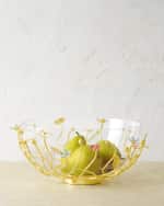 Image 5 of 6: Michael Aram Wildflowers Serving Glass Bowl