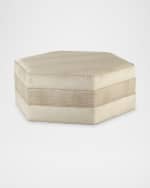 Image 2 of 5: Massoud Jacque Leather Ottoman