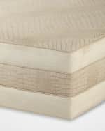 Image 3 of 5: Massoud Jacque Leather Ottoman