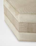 Image 5 of 5: Massoud Jacque Leather Ottoman