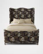 Image 8 of 8: Massoud Kingston Wingback King Bed