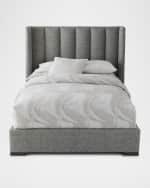 Image 7 of 7: Massoud Harper Wingback King Bed 