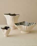 Image 2 of 2: Global Views Folha Footed Vase, Large