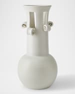 Image 2 of 3: Global Views Spiral Handle Vase, Tall 16"