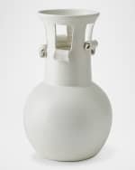 Image 2 of 2: Global Views Spiral Handle Vase, Squat 12"