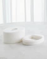 Image 1 of 3: Global Views Oval Amenities Set & Tissue Box Cover
