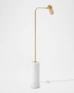 Image 3 of 3: Global Views Brass Spot Floor Lamp