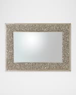 Image 3 of 4: Global Views Golden Stone Wall Mirror, 60"