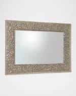Image 4 of 4: Global Views Golden Stone Wall Mirror, 60"