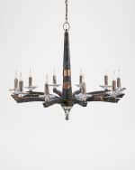 Image 2 of 2: John-Richard Collection Inverness 10-Light Marble Chandelier, 53" Round