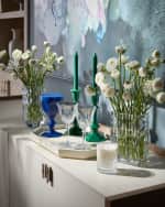 Image 2 of 3: Baccarat Harcourt Goblet Candle, Blue