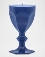Image 1 of 3: Baccarat Harcourt Goblet Candle, Blue