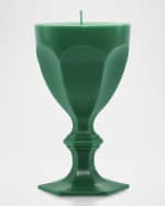 Image 1 of 2: Baccarat Harcourt Goblet Candle, Green