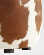 Image 2 of 4: Arteriors Owen Hair on Hide Ottoman