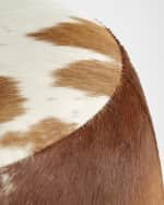 Image 3 of 4: Arteriors Owen Hair on Hide Ottoman