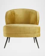 Image 2 of 6: Arteriors Kitts Velvet Accent Chair