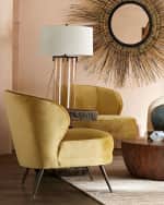 Image 3 of 6: Arteriors Kitts Velvet Accent Chair