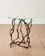 Image 2 of 4: Global Views Twistwood Side Table