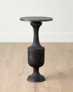 Image 2 of 5: Global Views Vessel 29" Side Table, Black