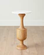 Image 2 of 5: Global Views Vessel 29" Side Table, Natural