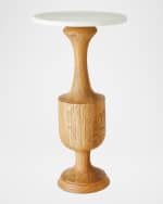 Image 3 of 5: Global Views Vessel 29" Side Table, Natural