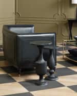 Image 4 of 5: Global Views Vessel 23.5" Side Table, Black