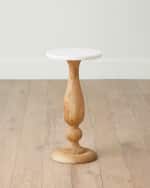 Image 2 of 5: Global Views Vessel 23.5" Side Table, Natural