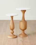 Image 5 of 5: Global Views Vessel 23.5" Side Table, Natural