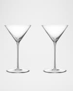Image 3 of 3: Orrefors Geometry 7 oz. Martini Glasses, Set of 2