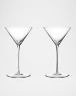 Image 1 of 3: Orrefors Geometry 7 oz. Martini Glasses, Set of 2