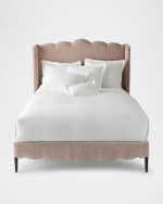 Image 1 of 7: Haute House Annabelle King Wingback Bed