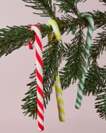 Image 3 of 4: Kosta Boda Polka Candy Cane Christmas Decoration