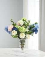 Image 1 of 2: John-Richard Collection Whimsical Delight 22" Faux Floral Arrangement in Glass Vase