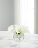 Image 1 of 2: John-Richard Collection Elegant Calla 13" Faux Floral Arrangement in Glass Bowl