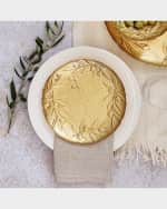 Image 1 of 2: Vietri Moon Glass Olive Salad Plate