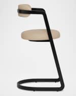 Image 3 of 6: Interlude Home Baldwin Vegan Leather 26" Counter Stool